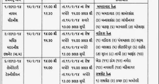 Exam Schedule & Call Letter for Nayab Chitnis, Asst. Engineer, Laboratory Technician & Staff Nurse Exam (Panchayat Board, Gujarat)