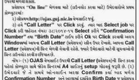 Call Letter - GSSSB Bin Sachivalay Clerk exam, 2014