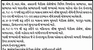 GMERS Professors Recruitment, 2015