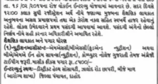 District Health Society, Dahod Nutrition Assistant Recruitment, 2015