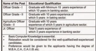 ADC Bank Officers Recruitment, 2015