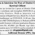 RMNCH + A Walk in Interview for District Child Survival Officer