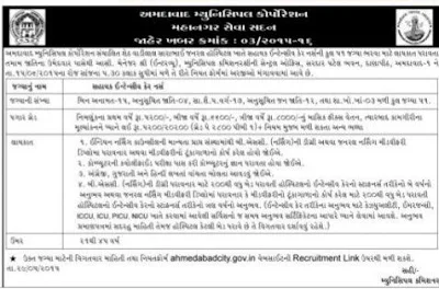Ahmedabad Municipal Corporation Walk in Interview