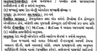 General Hospital Morbi Walk in Interview Specialist & Data Entry Operator