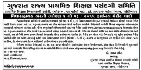 GSEB Merit & Call Letter