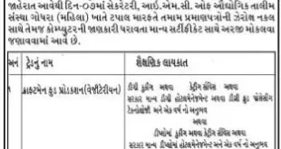 ITI (Female) Godhara Recruitment 2016 for Lecturer