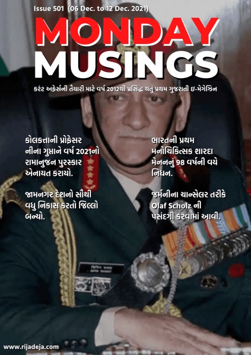 Current Affairs Magazine in Gujarati 2021 Monday Musings magazine