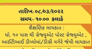 Rozgaar Bharti Mela at Ahmedabad (08/03/2022)